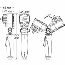 HAZET Twin Turbo Schlagschrauber, 9012ATT -Bosch Verkäufe 9012att skizze 600x600