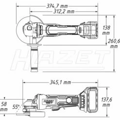 HAZET Winkelschleifer Grundgerät, 9233-010 -Bosch Verkäufe 9233 7 skizze 600x600