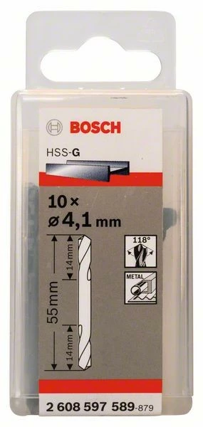 Bosch Doppelendbohrer HSS-G, 4,1 x 14 x 55 mm, 10er-Pack 2608597589 Bosch Doppelendbohrer HSS-G, 4,1 X 14 X 55 Mm, 10er-Pack 2608597589 -Bosch Verkäufe IMG RD 142609